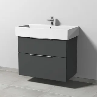 Sanipa 3way Waschtischunterbau zu Duravit Vero Air Waschtisch mit 2 Auszügen, Anthrazit-Matt UM43422
