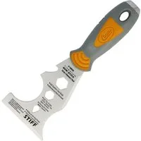 CLAUSS Multifunktionsspachtel Profi Spachtel 14-in-1 Malerwerkzeug Antihaft Titanium mit Softgrip Titanium Antihaftbeschichtung