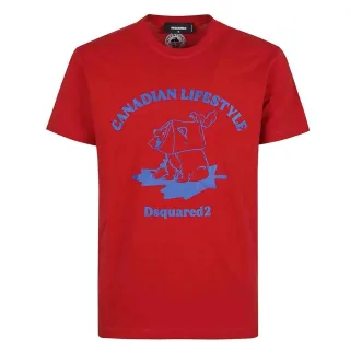 DSquared2 - "Canadian Lifestyle" T-Shirt für Herren (Rot)