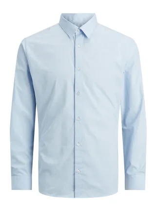 JACK&JONES - JJEJOE SHIRT LS PLAIN NOOS Cashmere Blue - Gr. - S