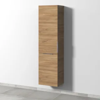 Sanipa 3way Stauraumschrank mit 1 Tür und 1 Wäschekorbklappe, Eiche-Kansas UM18459