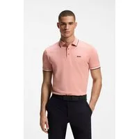 BOSS GREEN Poloshirt Paddy Regular Fit atmungsaktive Piqué-Webstruktur, Flachstrickkragen, gerader Schnitt