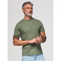 OMBRE Print-Shirt Strick-T-Shirt mit Volldruck für Männer