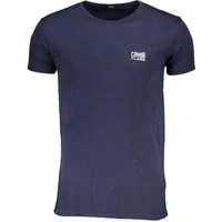 Cavalli Class T-Shirt Stilvolles Herren Kurzarm-T-Shirt in Blau mit Print