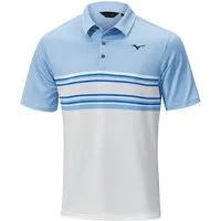 Mizuno Poloshirt Mizuno Golf Polo Quick Dry Oceanic Hellbau-Weiß Herren