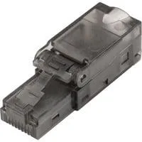CAT.6a Feldstecker ungeschirmt, mit Staubschutzkappe silber, 1 Stück, AWG 27-22