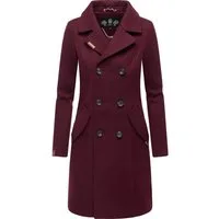 Marikoo Kurzmantel Nanakoo edler Damen Trenchcoat in Wollmantel-Optik