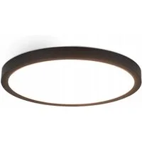 ZMH LED Deckenleuchte Schwarz/Weiß Rund Deckenlampe 24W Flach für Flur Wohnzimmer, LED fest integriert, 4000k