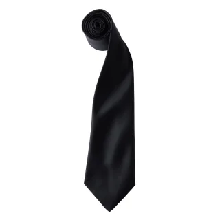 Premier Herrenkrawatte aus Satin (schmale Klinge) (Schwarz)