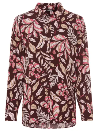 Olsen - Blouse Woven Long Sleeves dark wine - Gr. - 42