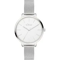 s.Oliver Quarzuhr Lovely Time SO-4565-MQ, Armbanduhr, Damenuhr, Edelstahlarmband, analog