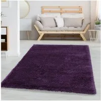 Carpettex Hochflor-Teppich Unicolor - Einfarbig, Läufer, Höhe: 30 mm, Teppich Wohnzimmer Einfarbig Shaggy verschidene farben und größen