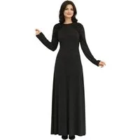 fashionshowcase Abendkleid Damen Maxikleid Hijab Kleid mit Raglanärmeln - Modest Fashion elastisch