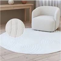 Tapiso Teppich HYGGE, rund, Höhe: 9 mm, Wohnzimmer, Schlafzimmer, pflegeleicht