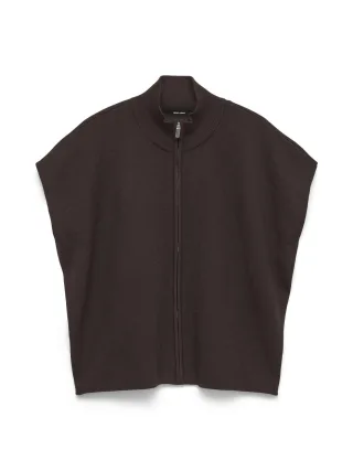 VERO MODA - VMSABA SS HIGHNECK ZIPPER VEST NOOS Chocolate Torte - Gr. - S