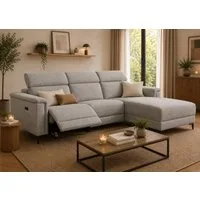 OTTO home Ecksofa LUND, Struktur-Bezug, L-Form, 261cm, man. /elektr. Relaxfunktion, auch mit USB A/C-Anschluss sowie Kopfteilverstellung