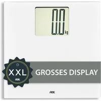 ADE Personenwaage Digitale Körperwaage bis 200 kg, XXL Display, gut ablesbar, Waage mit großen Ziffern für Senioren, inkl. 3 AAA Batterien