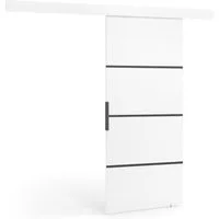 HAUSELEMENT Schiebetür BUND 106 x 205, Schiebetürsystem SoftClose Laufschiene Schwebetür 106/100 cm