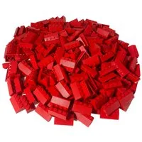 LEGO® LEGO® 2x4 Dachsteine Dach Rot fuer Dach - 3037 NEU! Menge 250x Spielbausteine, (Bausteine, 250 St., Kreativ-Set), Made in Europe