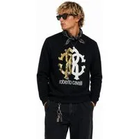 roberto cavalli Sweatshirt FIRENZE RC Monogram Logo Sweatshirt Pullover Sweater Exklusive Roberto Cavalli Firenze Premium-Linie