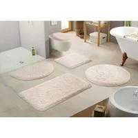 Kleine Wolke Badematte Mellow, Badvorleger, Badezimmer Teppich, Höhe 40 mm, rutschhemmend beschichtet, schnell trocknend, fußbodenheizungsgeeignet, Polyester, rund, Badteppich, Uni-Farben, weich, rechteckig & rund erhältlich