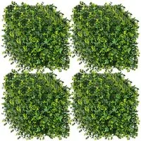 Kunstpflanze, COSTWAY, 12St. Pflanzenwand UV-geschützt 50,5x50,5cm