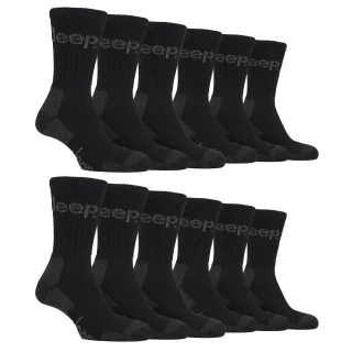 12 Paare Herren Luxus Gepolstertes Baumwoll-Wandersocken
