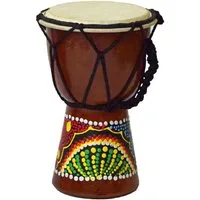 SIMANDRA Trommel Djembe Trommel 15 cm Bongo Afrika - bemalt Dot Painting