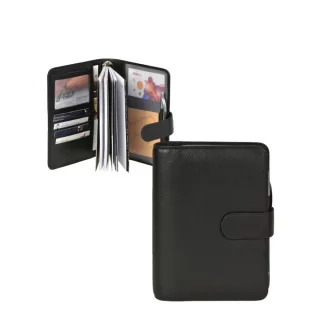 Bind A6 Terminplaner aus Leder schwarz mit Kalender