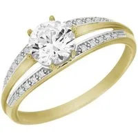 Firetti Goldring Schmuck Geschenk Gold 333 in Bicolor-Optik, mit Zirkonia (synth)