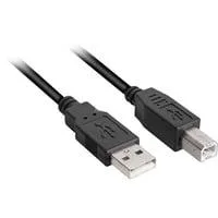 USB 2.0 Kabel, USB-A Stecker > USB-B Stecker schwarz, 3,0 Meter