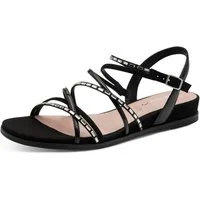 Tamaris Keilsandalette, Riemchensandale, Sommerschuh mit glitzernden Strasssteinchen
