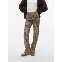 Vero Moda High-waist-Jeans VMTESSA HR WIDE STRETCH AOP JEANS NOOS