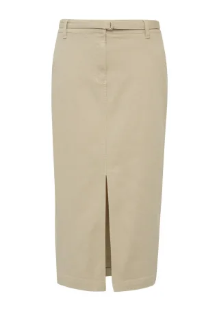 s.Oliver Red Label - Midirock aus Twill braun - Gr. - 38