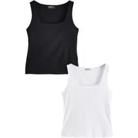 Next Trägertop Tops mit eckigem Ausschnitt 2er-Pack (2-tlg)