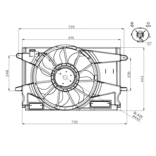 NRF K?hlerl?fter Opel Astra K 1,4 Turbo