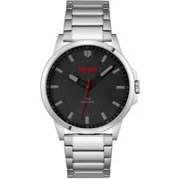 HUGO Quarzuhr #FIRST 1530246, Armbanduhr, Herrenuhr, Mineralglas, Edelstahlarmband
