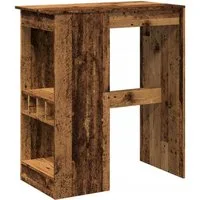 vidaXL Esstisch Bartisch mit Regal Altholz-Optik 90x47,5x103,5 cm Holzwerkstoff (1-St)