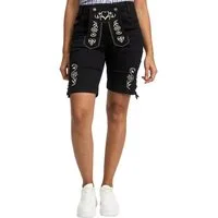 Steigenhöfer Manufaktur Trachtenjeans im Lederhosen Look - Damen Shorts - Stretch für Komfort - Capri Jeans Traditionelles Design - Ideal für Oktoberfest usw. - auch als 3/4 Hose