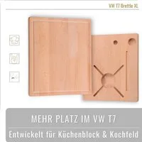 BLACK FOREST FOX Campingtisch Schneidebrett VW T7 California maßgefertigtes Camper Brettle (1-St)