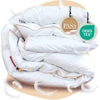 EVAN BROWNS Federbettdecke mit 90% Federn und 10% Daunen - Premium Bettdecke, Füllung: 90% Federn und 10% Daunen, Made in Germany - himmlischer Schlafkomfort - Allergiker geeignet