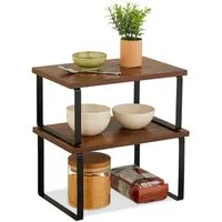 relaxdays Mehrzweckregal 2-tlg. Tischregal Set Industrial Design, 2er Set
