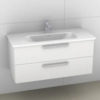 Artiqua 412 Waschtischunterschrank für Softmood T0559, Weiß Hochglanz, 412-WU2L-I36-7016-68 412-WU2L-I36-7016-68
