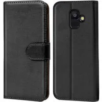 CoolGadget Handyhülle Book Case Handy Tasche für Samsung Galaxy A6 5,6 Zoll, Hülle Klapphülle Flip Cover für Samsung A6 Schutzhülle stoßfest