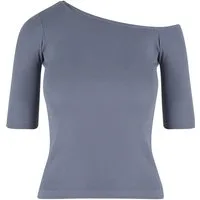 URBAN CLASSICS T-Shirt Urban Classics Ladies Organic Asymmetric Rib Tee (1-tlg)