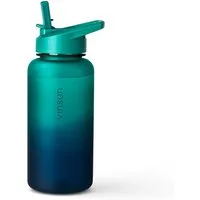 Vinsun Trinkflasche Sportflasche mit Strohhalm 1L - Wasserflasche Tritan auslaufsicher, BPA frei, Bruchsicher, geruchs- & geschmacksneutral, geringes Gewicht