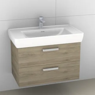 Artiqua 415 Waschtischunterschrank für Pro A 813956 Sanremo Eiche quer NB, 415-WU2L-L28-7145-428 415-WU2L-L28-7145-428