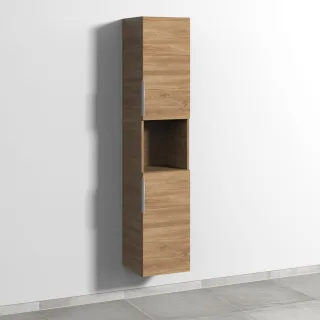 Sanipa 3way Hochschrank mit 2 Türen und 1 offenem Fach, Eiche-Kansas UM11559