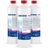 Höfer Chemie GmbH Poolpflege 3x 1 L BAYZID® Poolclear - Trübungsbeseitigung für Pool-Filter, Für klares und sauberes Wasser im Pool