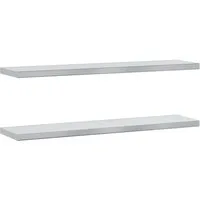 vidaXL Regal Wandregale 2 Stk. 100x23,5 cm Silbern Edelstahl, 1-tlg.